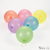 Neon Rubber Punch Balls<br>1 dozen
